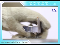 青い二重パッドの安全反錆のバルコニーの見えないグリルが付いている304個のねじとのAG4 1.4mm