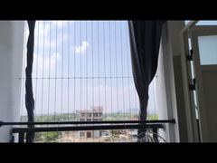 アルミトラックバルコニー窓目に見えないグリル