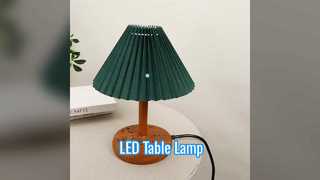 USB-C 充電ポート ベッドサイド テーブルランプ 木製ベース & LED 電球付き 調光可能な亜麻布製シェード モダン