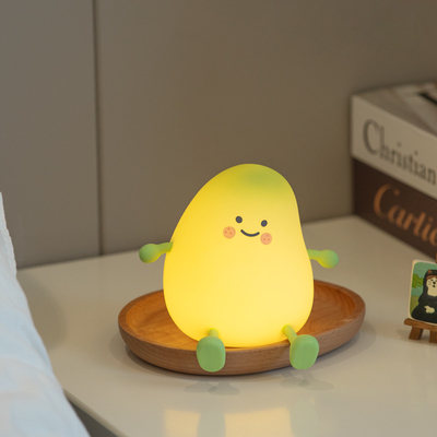 マンゴーフルーツ ナイトライト USB 充電可能 暗調タッチ シリコン テーブルランプ LED ベッドサイド 飾り ギフト 子供 寝室 ランプ