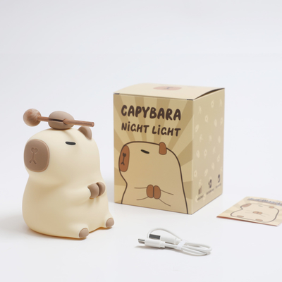 可愛いシリコン カピバラ 夜灯 子供の夜灯 ギフトUSB 充電可能な動物 シリコン 夜灯