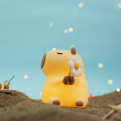 カリキュラム カピバラ 夜光 タップ制御 1200mAh 充電式 寝具 夜光 7色可変