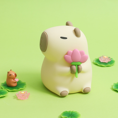 カリキュラム カピバラ 夜光 タップ制御 1200mAh 充電式 寝具 夜光 7色可変