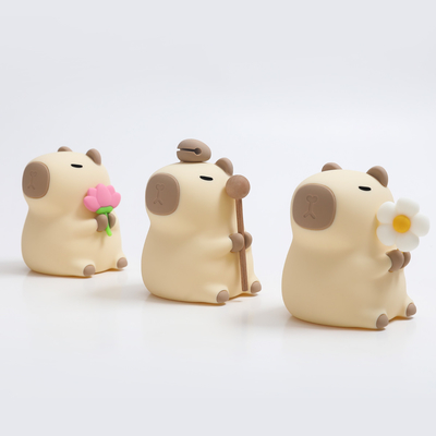 可愛いシリコン カピバラ 夜灯 子供の夜灯 ギフトUSB 充電可能な動物 シリコン 夜灯