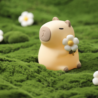 モダンデザイン シリコン カピバラ ナイトランプ ポータブル USB 充電可能 LED 光源 タッチコントロール 動物ランプ 寝室用
