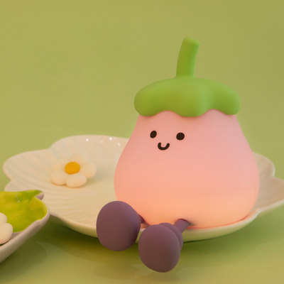 野菜 小さい バッグプラント シリコンランプ USB 充電式 寝室 ベッドサイド パット プレゼント用の夜明かり