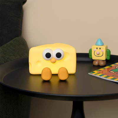 面白い リチャージ可能なLEDナイトランプ 可愛いアニメ チーズ シリコン テーブルランプ タッチセンサー 動物 DIY 子供 寝室 ギフト 子供