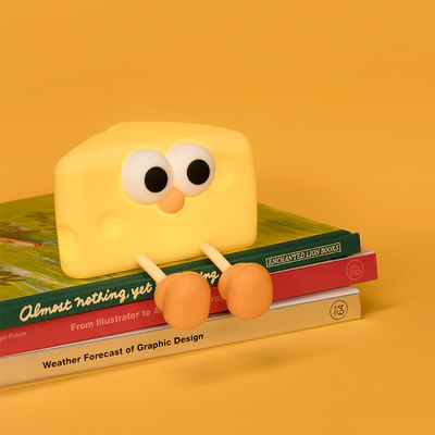 面白い リチャージ可能なLEDナイトランプ 可愛いアニメ チーズ シリコン テーブルランプ タッチセンサー 動物 DIY 子供 寝室 ギフト 子供