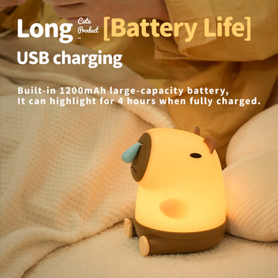 クリエイティブな部屋の装飾 LED スノッティバラ ナイトライト USB 充電可能なアニメ動物保育所 シリコンランプ