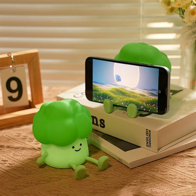 可愛いアニメ ブロッコリー 子供を寝かせる シリコン ナイトライト 充電式 ベッドサイド 野菜ランプ