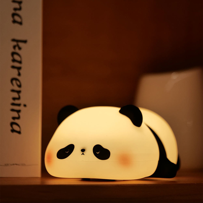 シリコンパンダランプ 1200mah 敏感タップ制御 ホワイト温かい呼吸光 ポータブル LED USB リチャージ可能な夜光