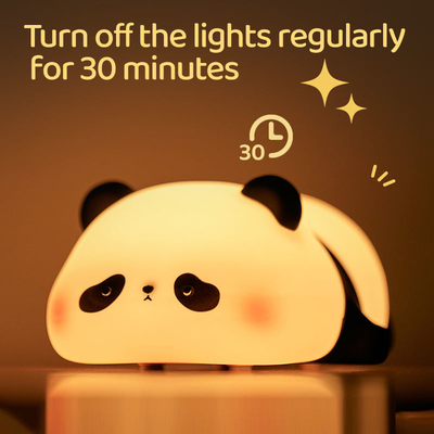 シリコンパンダランプ 1200mah 敏感タップ制御 ホワイト温かい呼吸光 ポータブル LED USB リチャージ可能な夜光