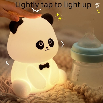 パンダナイトライト 編み込み ストレス解消 オフィス飾り ベッドヘッド 寝付き LED デスクランプ