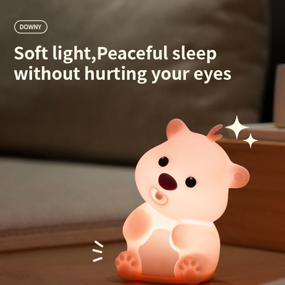 クリエイティブ 祝日 飾り付け シリコン ナイトライト LED パット 睡眠 雰囲気 玩具 子供の日 クリスマス ギフト 電力 スイッチ
