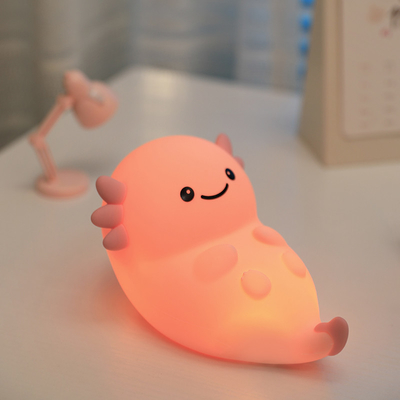 現代の家用USBナイトライト 六角形恐竜赤ちゃん魚 LED 触覚センサー 彩色のシリコン リチャージ可能な光
