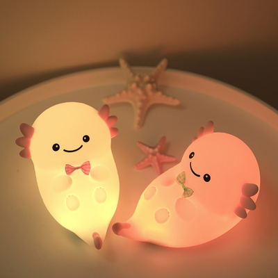 現代の家用USBナイトライト 六角形恐竜赤ちゃん魚 LED 触覚センサー 彩色のシリコン リチャージ可能な光