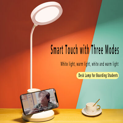 モダンシンプルなペンホルダーデスクランプ LED充電式プラグインアイプロテクションスタディランプ 大学寮読書ランプ タッチ