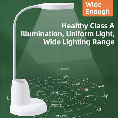 モダンシンプルなペンホルダーデスクランプ LED充電式プラグインアイプロテクションスタディランプ 大学寮読書ランプ タッチ