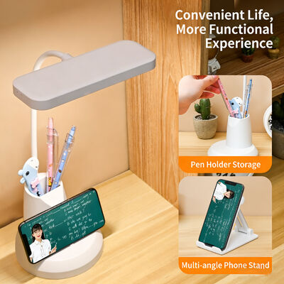 写真のような1PC LEDテーブルランプ、明るさと色温度を調整可能で、仕事、勉強、リラックスに最適です。