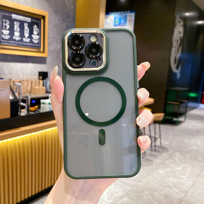 ファッション 磁気 半透明 電話ケース 衝撃防止 iPhone 17