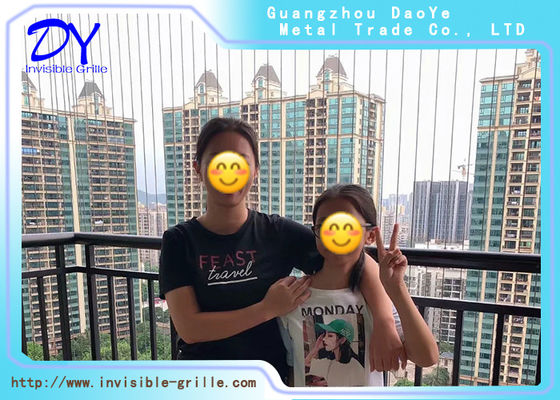 2.0mm 316ステンレス鋼線 高層ビル バルコニー/窓用 目に見えない安全グリル