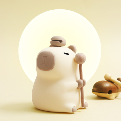 モダンデザイン シリコン カピバラ ナイトランプ ポータブル USB 充電可能 LED 光源 タッチコントロール 動物ランプ 寝室用