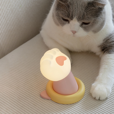 猫の爪 クリエイティブ ナイトライト USB充電 誕生日プレゼント 可愛くて可愛い 実践的な女の子のプレゼント シリコンパッティングライト