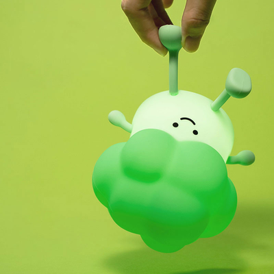 可愛いアニメ ブロッコリー 子供を寝かせる シリコン ナイトライト 充電式 ベッドサイド 野菜ランプ